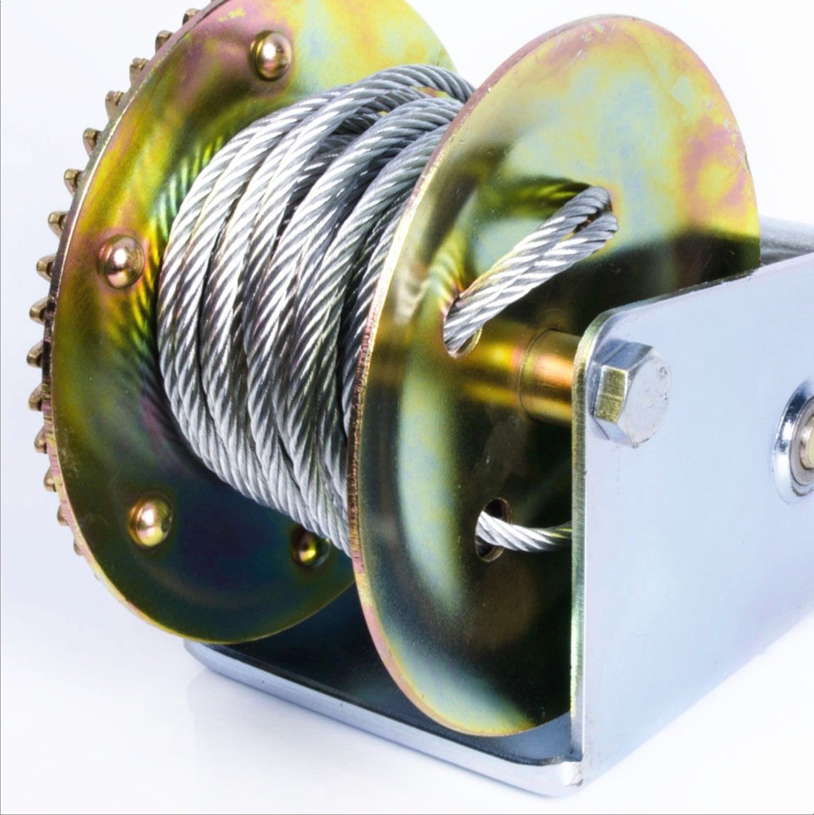 2500LBS 1134KG Cable Hand Winch Manual Steel Rope Winch Boat Trailer